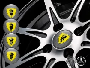 Alfa Romeo Silikonaufkleber Stil Gewölbte Felgenembleme